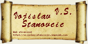 Vojislav Stanovčić vizit kartica